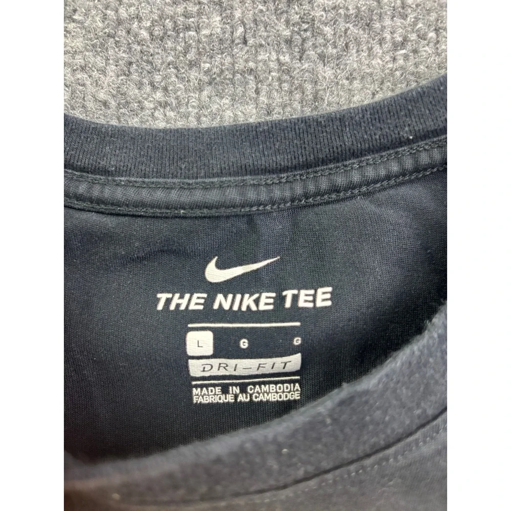 Nike Graphic T-Shirt‎ Mens Large Black Gold Framed Basketball Hoop Dri-FIT Tee